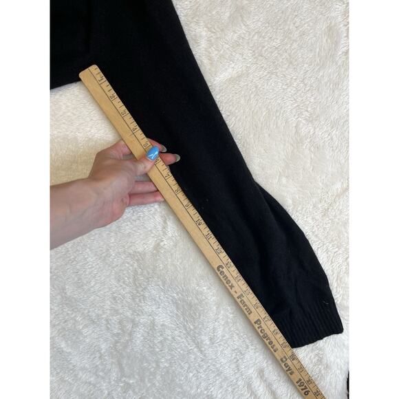 White Warren Sweater XL Black 100% Cashmere Long Sleeve 1/4 Zip - Picture 6 of 8